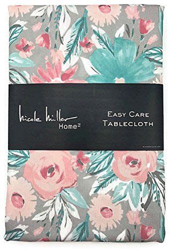 You'll find new or used products in nicole miller napkins on ebay. Nicole Miller Home Pink Aqua Grey Floral Easy Care ...