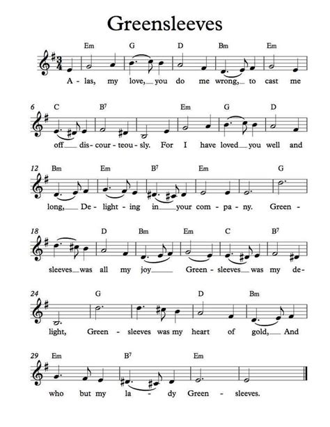 Greensleeves flute sheet music pdf free download and more christmas flute sheet music free. Free Sheet Music - Free Lead Sheet - Greensleeves | Free Lead Sheets | Pinterest | Songs, Sheet ...