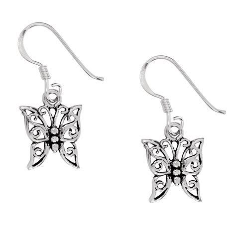 Pretty Dainty Butterfly Earrings Silver Jewellery Cavern Wholesale