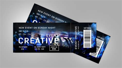 Free Photoshop Sunday night Event Ticket Design