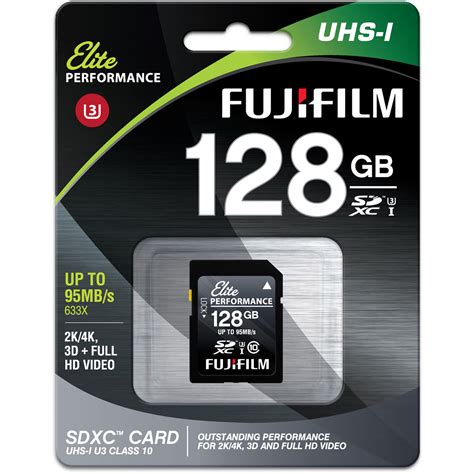 When we evaluate the memory card for camera use, we should pay attention to one component of such card that is its speed capacity. FUJIFILM 128GB Elite Performance UHS-I SDXC Memory Card
