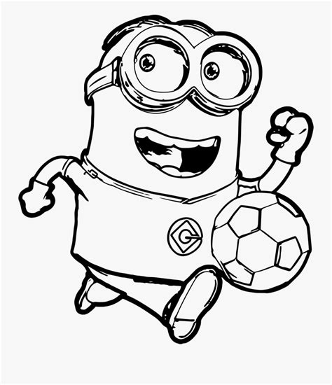 Minion Soccer Coloring Page , Free Transparent Clipart - ClipartKey