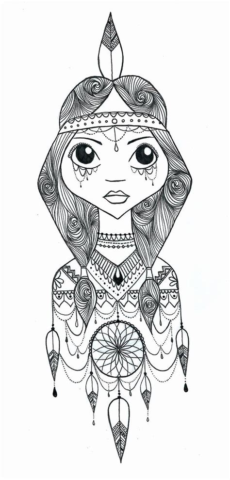 Download and print our dream catcher coloring pages. Dream Catcher Adult Coloring Pages | Tiger art, Hipster ...
