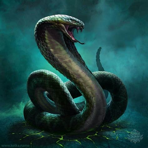 Pin By On Fantasy Art Snake Painting Snake Art Snake Monster