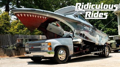 I Turned A Chevy Truck Into A Giant Shark Car Ridiculous Rides Youtube