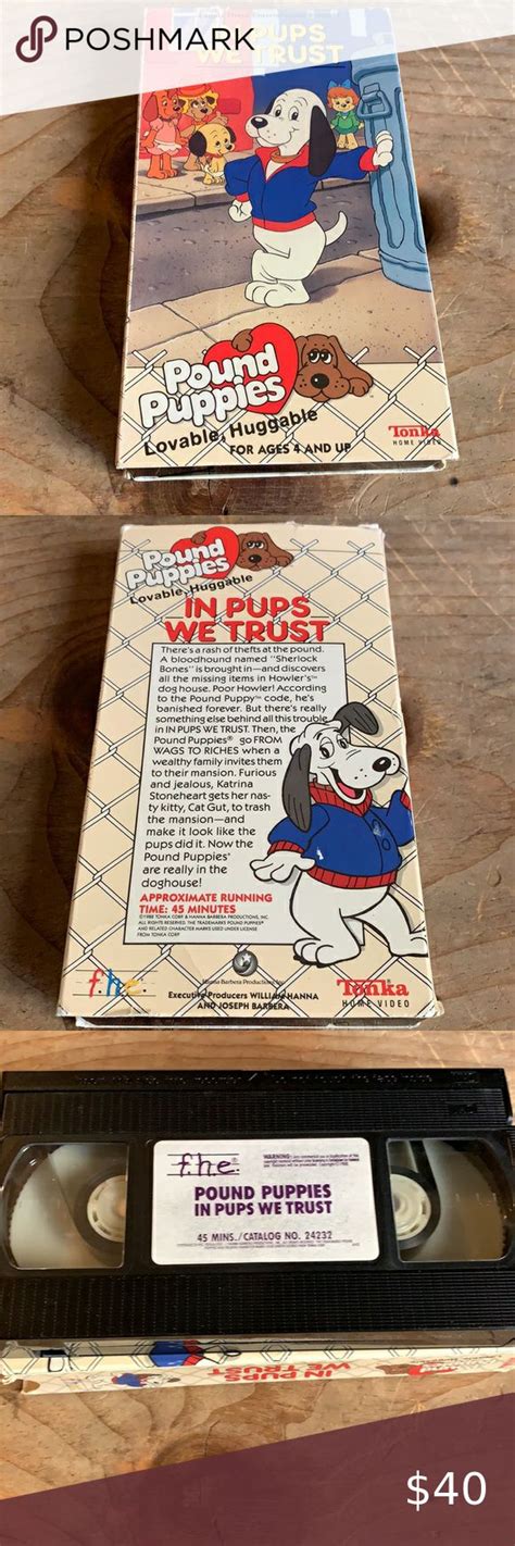Pound Puppies Tonka Home Video Vhs In Pups We Trust Hanna And Barbera In Pound