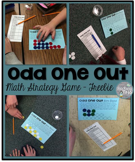 Teaching Trio Odd One Out Math Strategy Game With A Freebie