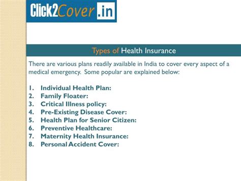 PPT - Best Health Insurance Plans in India PowerPoint ...