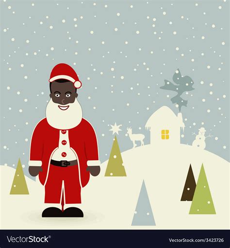 African American Santa Claus Royalty Free Vector Image