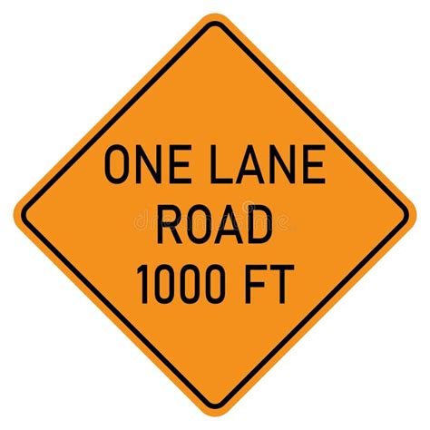 Vector Graphic Of A Usa One Lane Road 1000 Ft Highway Sign It Consists