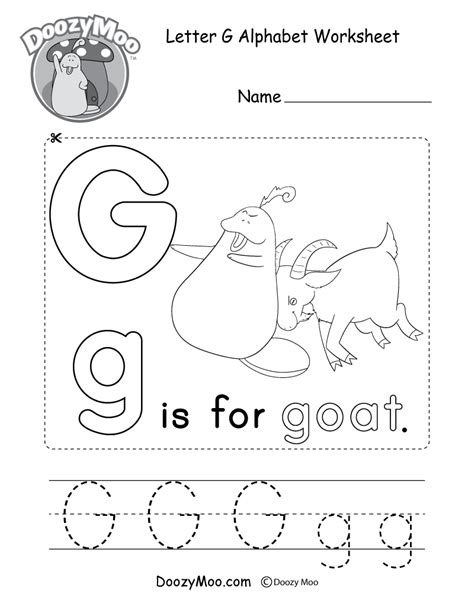 Letter G Worksheets For Kindergarten Pdf