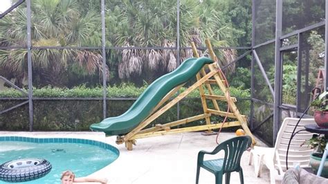 Most of the above ground pool ladders in the market are over 40 inches in length. Homemade Pool Slide