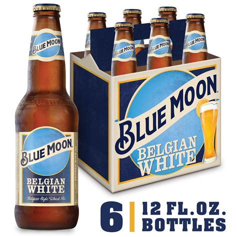 Blue Moon Belgian White Ale Beer 6 Pack 12 Fl Oz Bottles 54 Abv