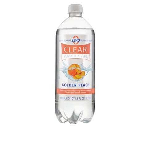 Clear American Flavored Sparkling Golden Peach Water Beverage From Sam
