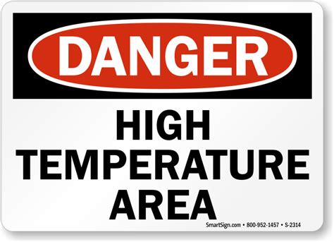 High Temperature Area Osha Danger Sign Download Free Pdf Sku S 2314