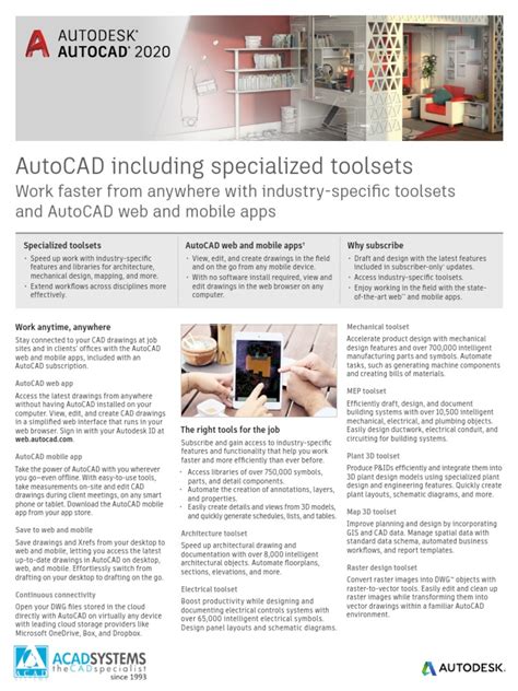 Autocad 2020 Brochurepdf Auto Cad Autodesk