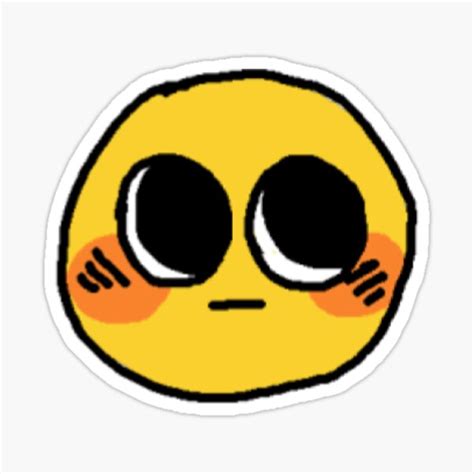 Cursed Emoji Big Eyes Blush Xerxes Wallpaper