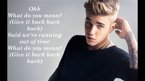 What Do You Mean Justin Bieber Lyrics Youtube
