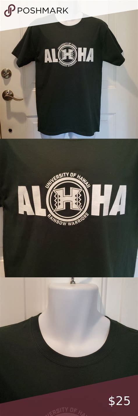 University Of Hawaii Warriors Aloha T Shirt M Shirts Hawaii Rainbow