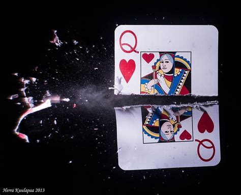 Awesome Photo Of A Bullet Cutting A Card And Other High Speed Images