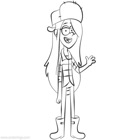 Gravity Falls Coloring Pages Wendy Lineart