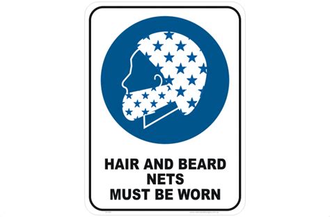Hair And Beard Nets Sign Snood Sign National Safety Signs