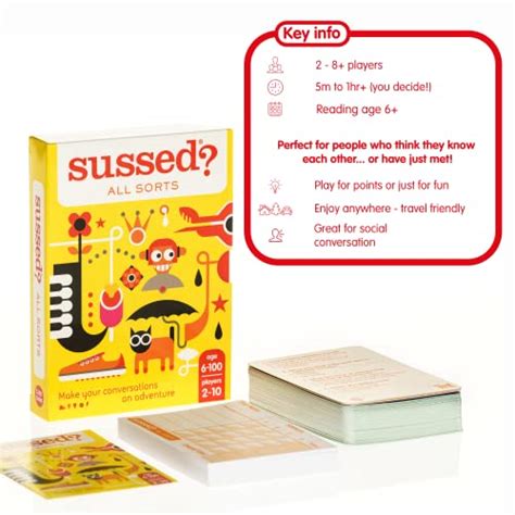 Sussed Wacky Conversation Starters Card Game For Kids Teens Adults