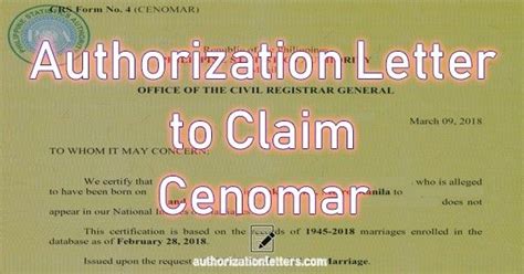 Authorization Letter For Psa Cenomar