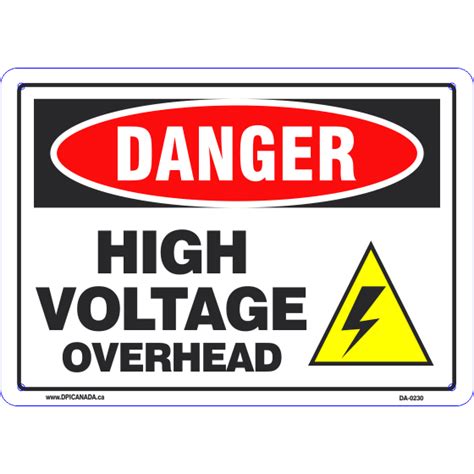 Danger High Voltage Overhead Da 0230 Dpi Canada