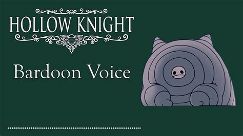 Hollow Knight Bardoon Voice Youtube