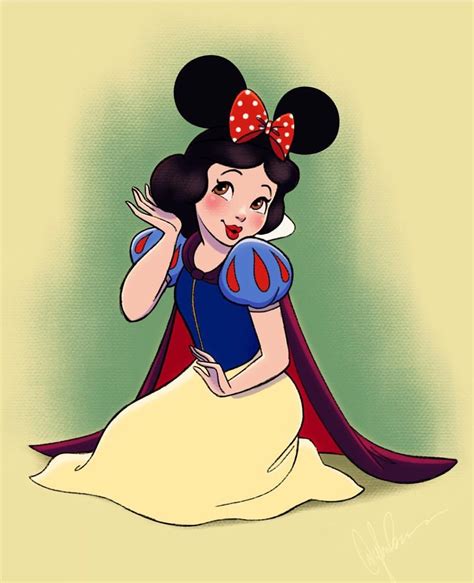 Snow White Minnie Mouse Ears Chic Stepford Wife Disney Princess