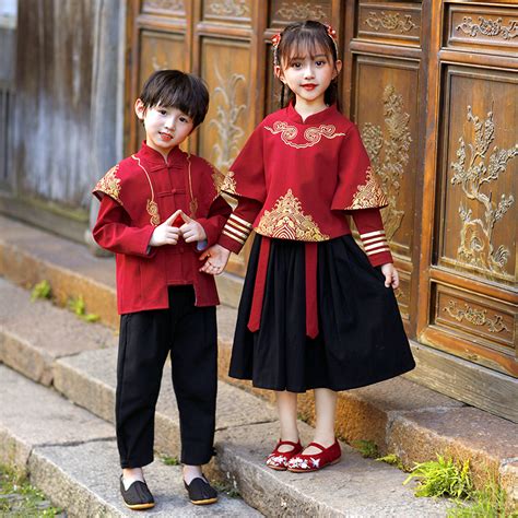 Boys Tang Suit For Kids Hanfu Boy Children Chinese Style Suit Girl