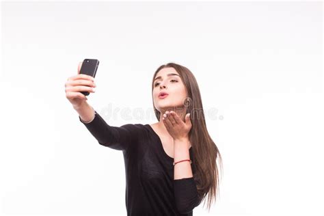 Selfie Beautiful Girl Taken Pictures Of Her Self Stock Photo Image