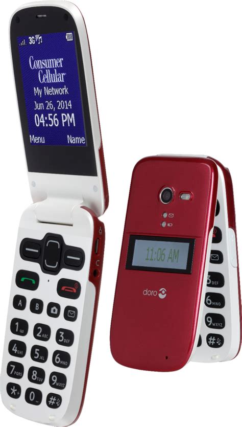 Best Buy Doro Phoneeasy 626 Cell Phone Burgundy Consumer Cellular