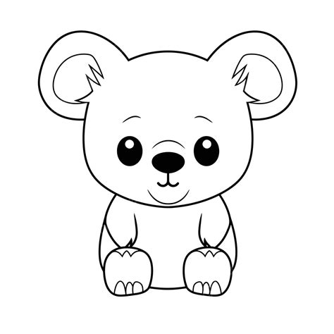 Mignon Dessin Animé Animaux Koala Coloriage Imprimable Pour Les Enfants