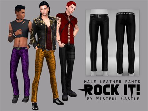 The Sims Resource Rock It Male Leather Pants