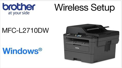 Setup your brother printer on a wifi network & enjoy printing from any where in house. Connect MFCL2710DW to a wireless computer - Windows - YouTube