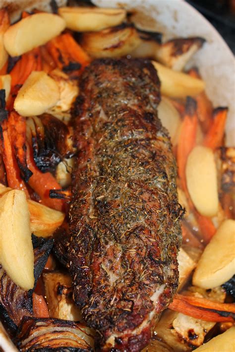 It's lean and transfer your cooked pork joint to a warm platter or clean board and cover with foil. JibberJabberUK: Roasted Pork Tenderloin Fillet with Root ...