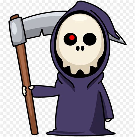Free Download Hd Png Cute Grim Reaper Cartoon Png Image With
