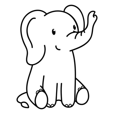 Sitting Elephant Clip Art