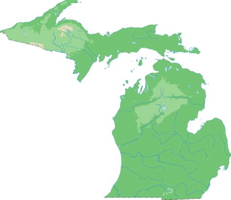 Topographical Map Of Michigan Maps Database Source