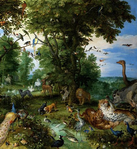 The Garden Of Eden Painting By Jan Brueghel The Elder