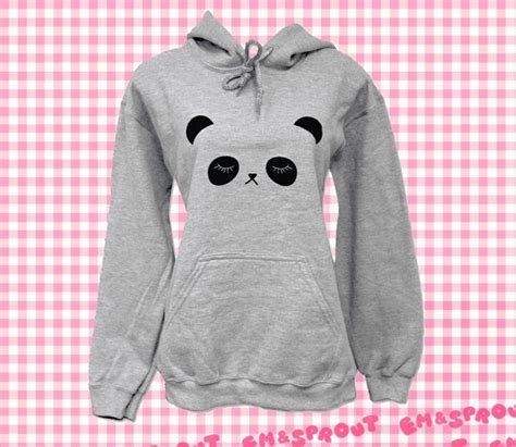 Items Similar To Panda Hoodie Sleepy Panda Bear Hooded Sweatshirt