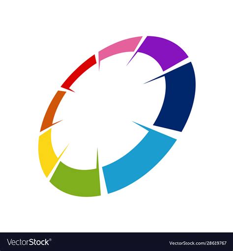 Colorful Circle Abstract Logo Template Royalty Free Vector