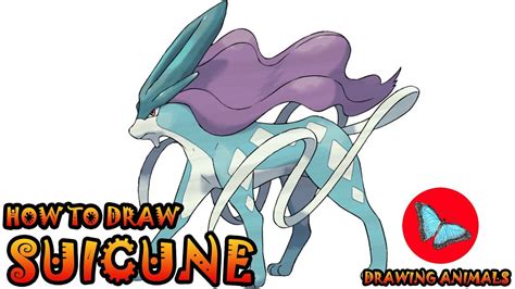 How To Draw Suicune Pokemon Drawing Animals Youtube