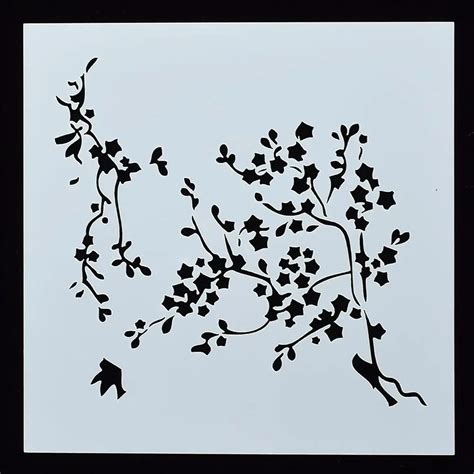 1pc Bird Flower Tree Shaped Reusable Stencil Airbrush Painting Art Diy