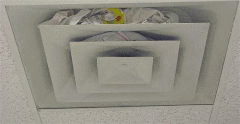 Powerful magnet cover adheres closely to grille register to block air leakage; AIRVISOR Air Deflector for Office Ceiling Vents Background