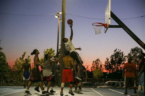 Playing To Win Pickup Basketball Games Team Up Players From Around The