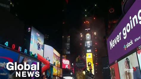 New Years 2021 Times Square Ball Drop In Nyc Marks New Year Youtube