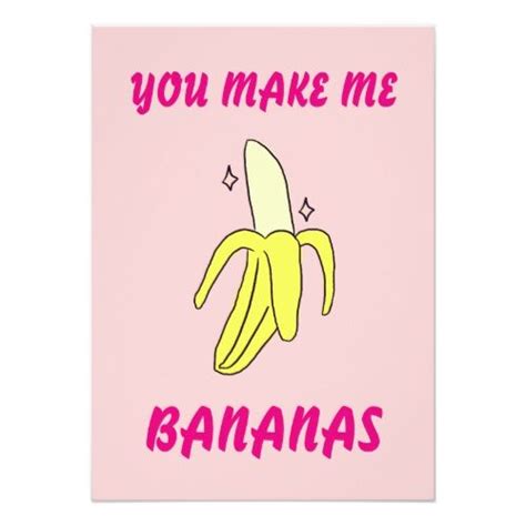 You Make Me Bananas Valentines Card Valentines Cards Holiday Design Card Cards